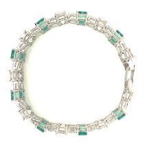 Fashion 925 Silver 14K 18K Gold Fancy Chain Bracelet Jewelry